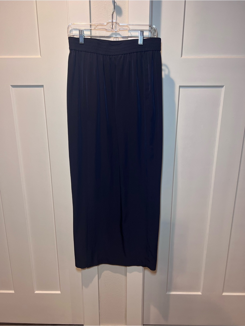 Tildon Navy Elastic Waist Maxi Skirt
